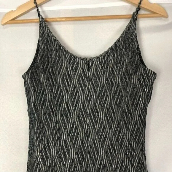 Scott McClintock Vintage Silver Maxi Formal Gown 4 - Picture 5 of 6